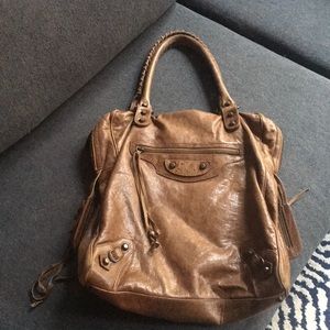 Balenciaga brown city bag